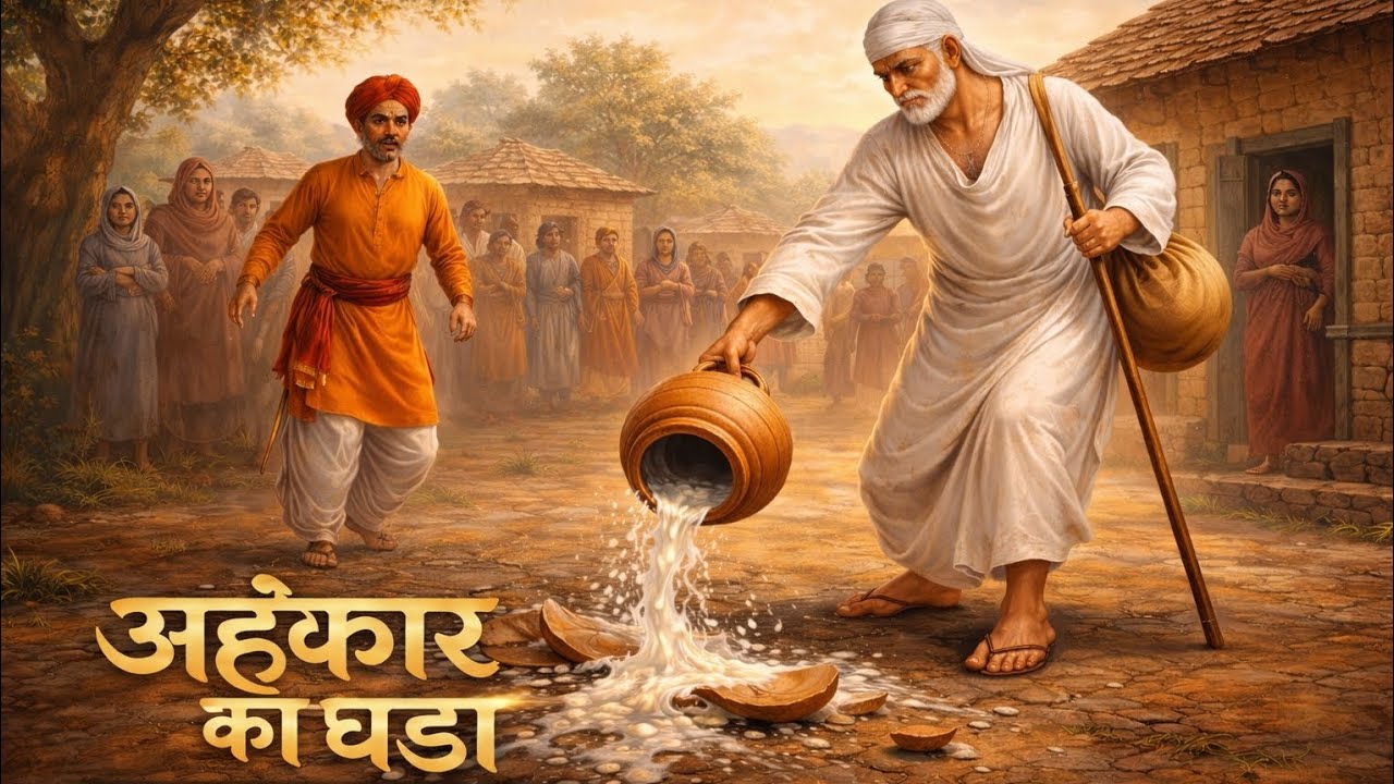 ☆☆साईं बाबा भिक्षा लेने पहुँचे | अहंकार का घड़ा | Sai Baba Story in Hindi जय साईं बाबा