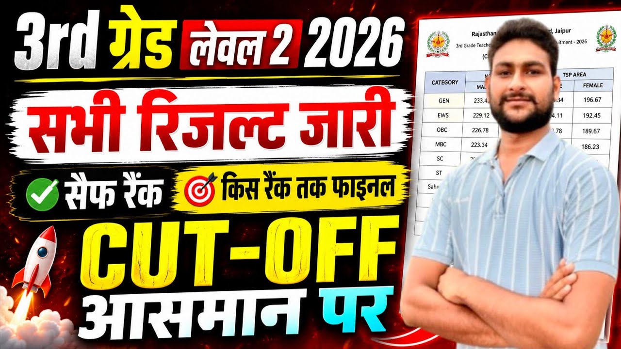 3rd Grade Level 2 Result 2026 Out 🔥 | Safe Rank? Final Selection किस रैंक तक! Cut-Off ने उड़ाए होश