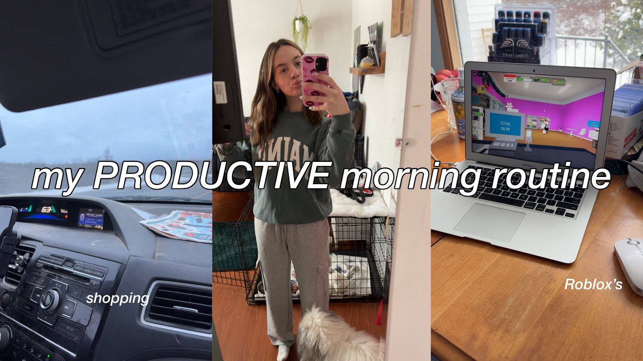 my PRODUCTIVE morning routine 🌟 shopping, eating + haul 