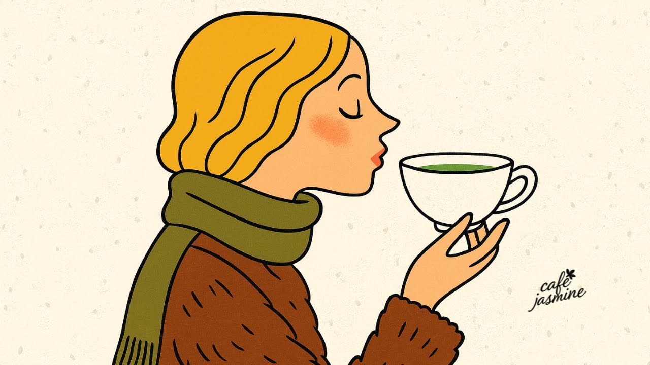 | matcha latte | cozy winter christmas jazz