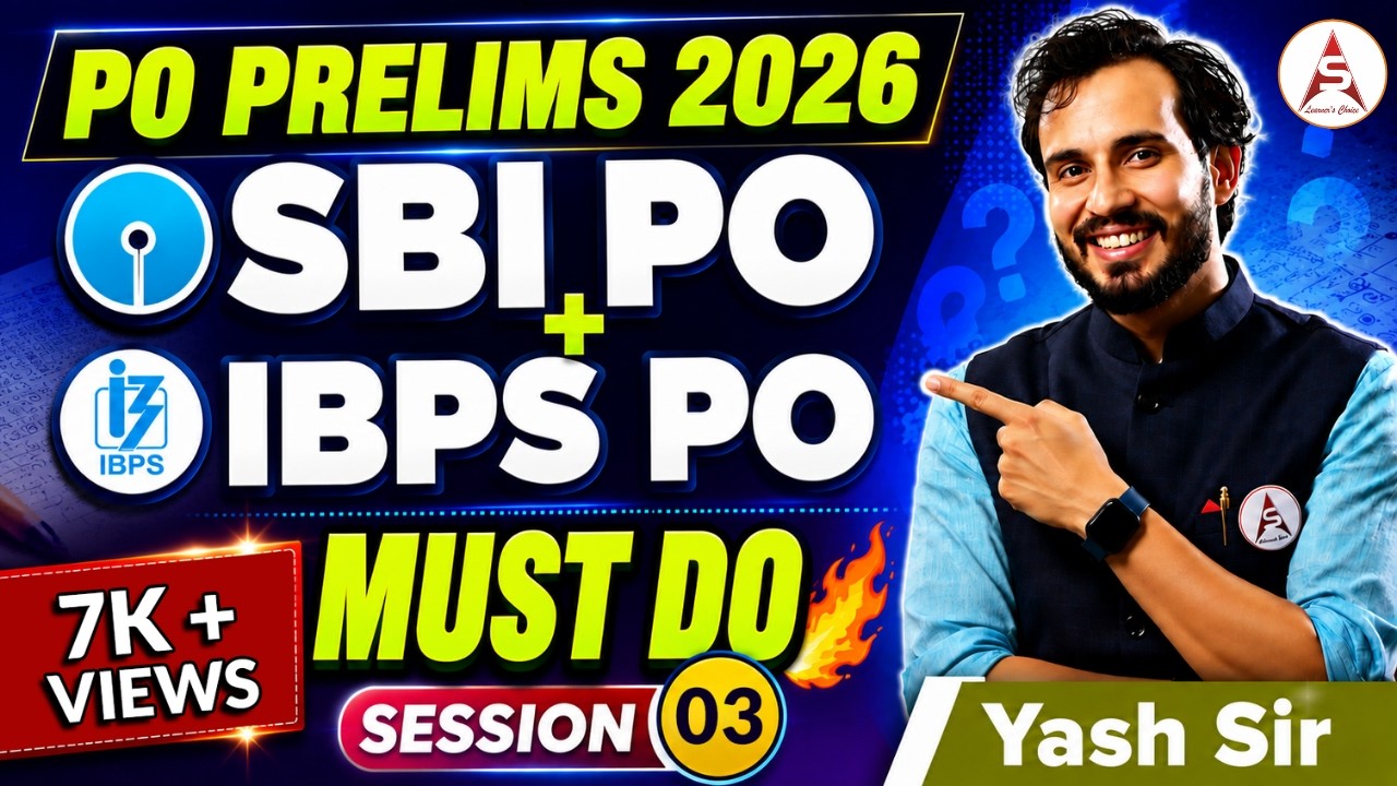 SBI PO | SESSION 3 | Yash Sir | 19.10.2021 | 07:00am #SSA #banking #sbi #sbipo