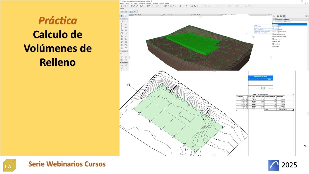 #archicad #Taller de Construcción Práctica Cálculo de Volúmenes de Relleno