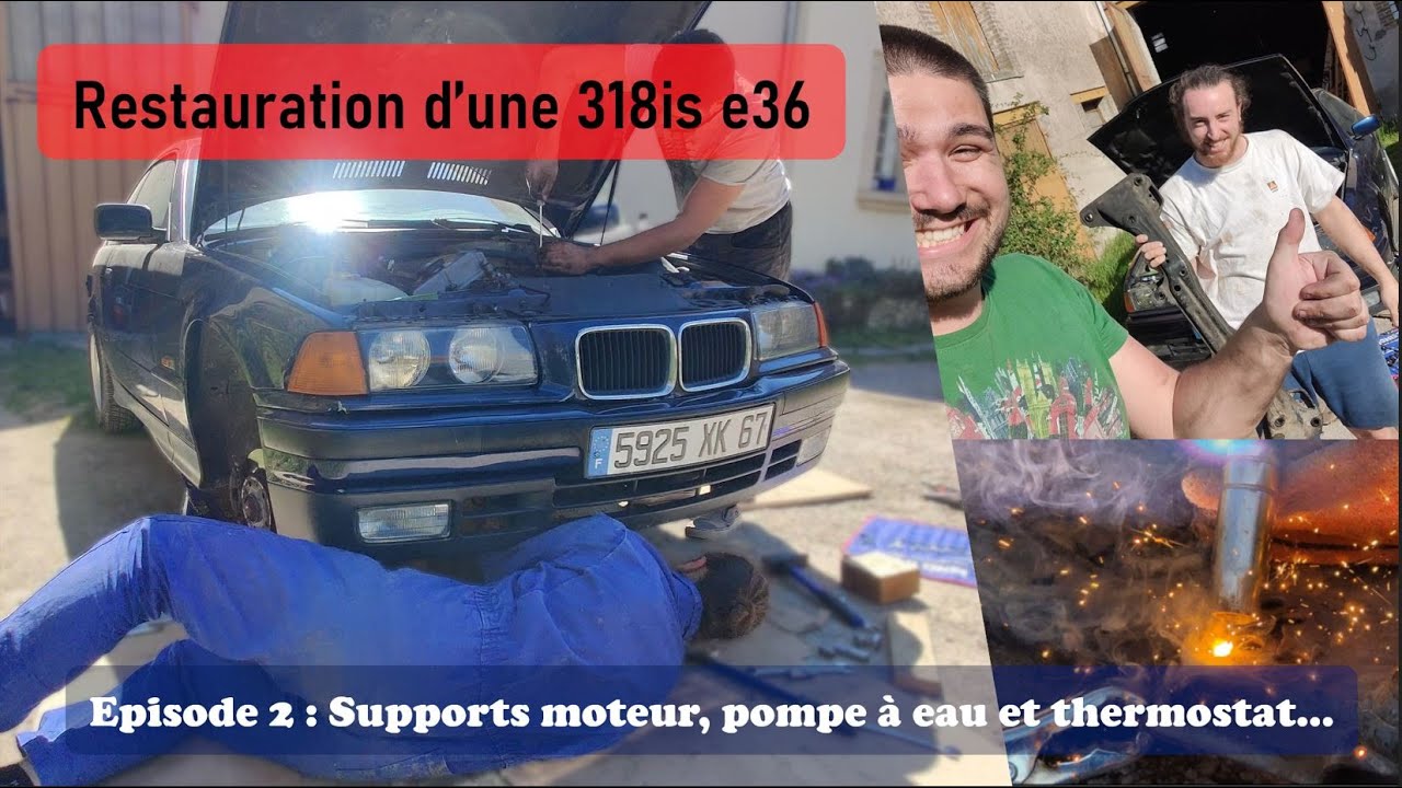 Restauration 318is e36 | Épisode 2 - Supports moteur, pompe a eau et thermostat