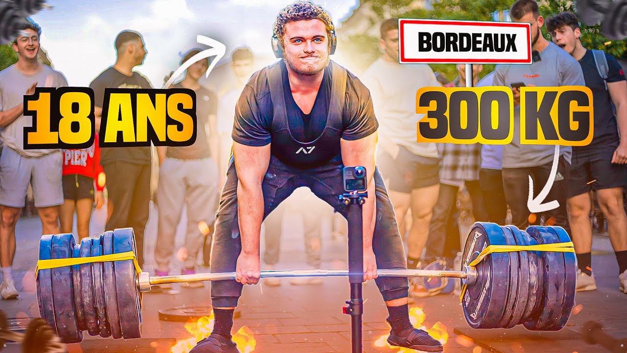 UN ABONNÉ DE 18 ANS SOULÈVE 300KG (record de france)