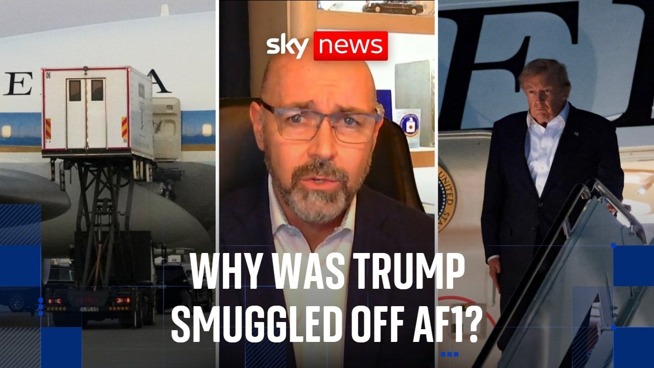 Как сообщается, Трампа тайно вывезли с борта Air Force One в фургоне для кейтеринга из-за &laquo;угрозы...