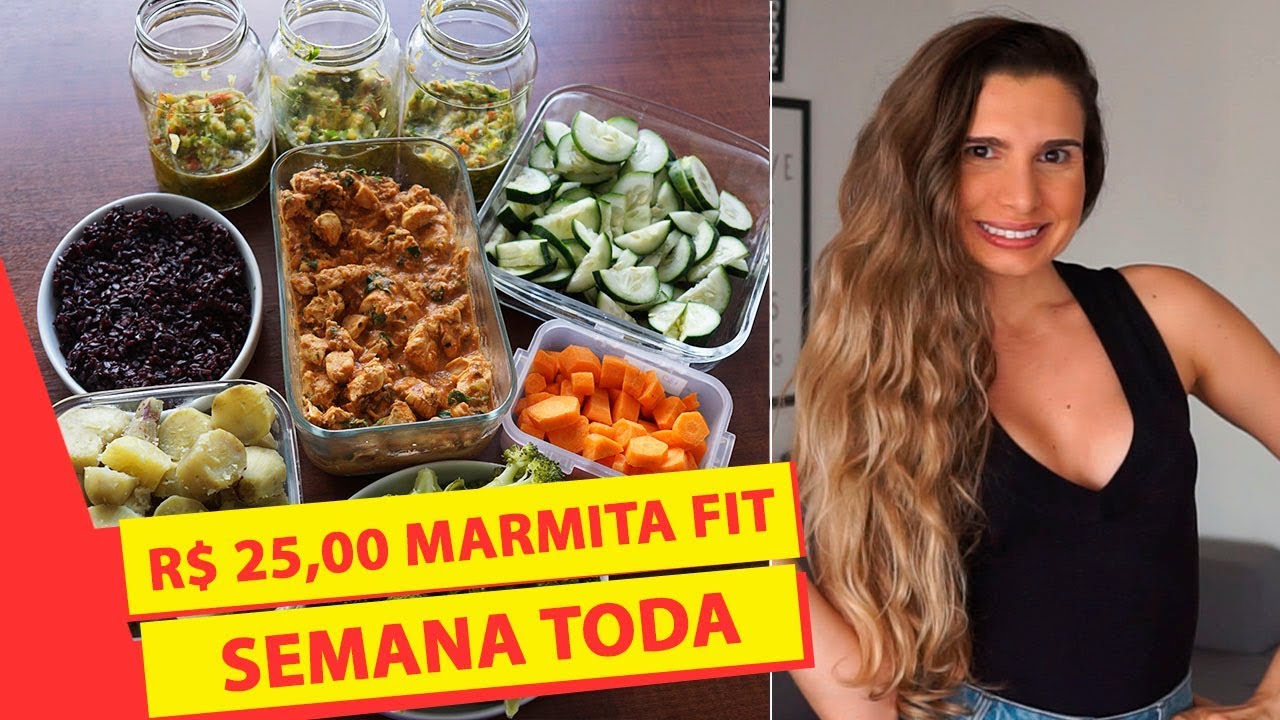 R$25,00 MARMITA FITNESS PARA DIETA SAUDÁVEL / ALMOÇO DA SEMANA / RECEITAS FIT