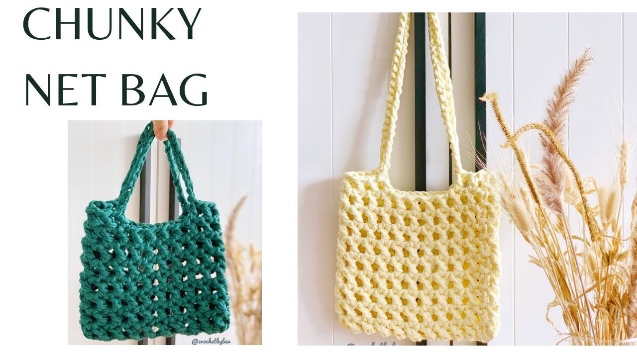 CROCHET CHUNKY NET BAG | CROCHET BY BEV