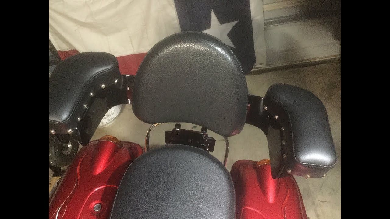 Universal Armrest Install on Sissy Bar Backrest on Victory V92 motorcycle