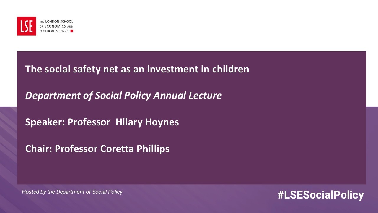 Annual Lecture 2025 | The social safety net as an investment in children