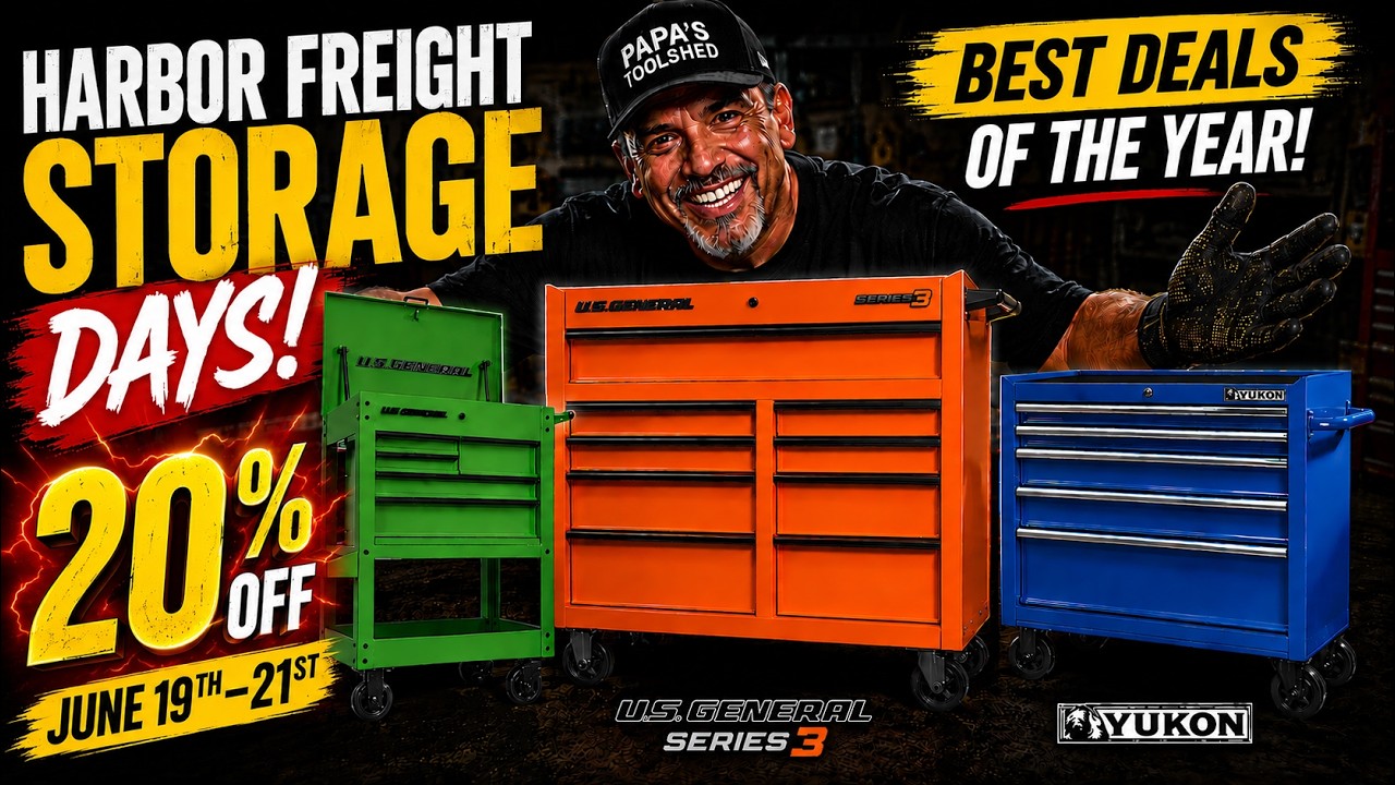 🔥Начались дни распродажи систем хранения в Harbor Freight! БЕШЕНАЯ скидка 20% на Yukon и U.S. Gen...