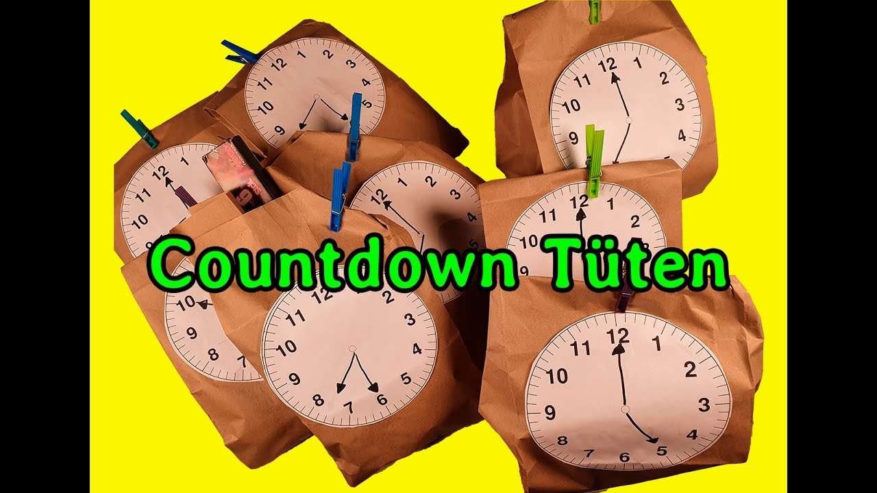 Silvester Countdown Tüten basteln