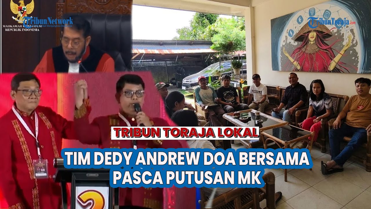 MK Tolak Gugatan Ombas Marthen, Tim Dedy-Andrew Doa Bersama di Madarana Toraja Utara