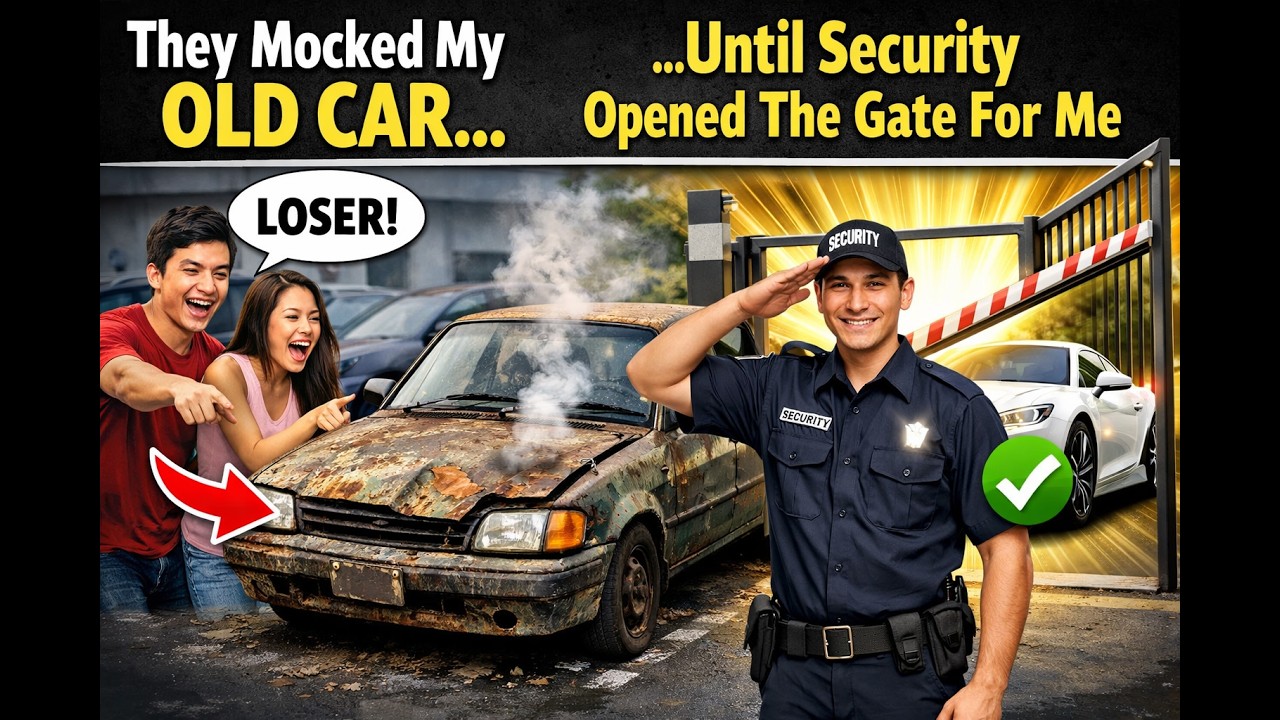 They Mocked My Old Car In The Parking Lot — Until Security Opened The Gate For Me