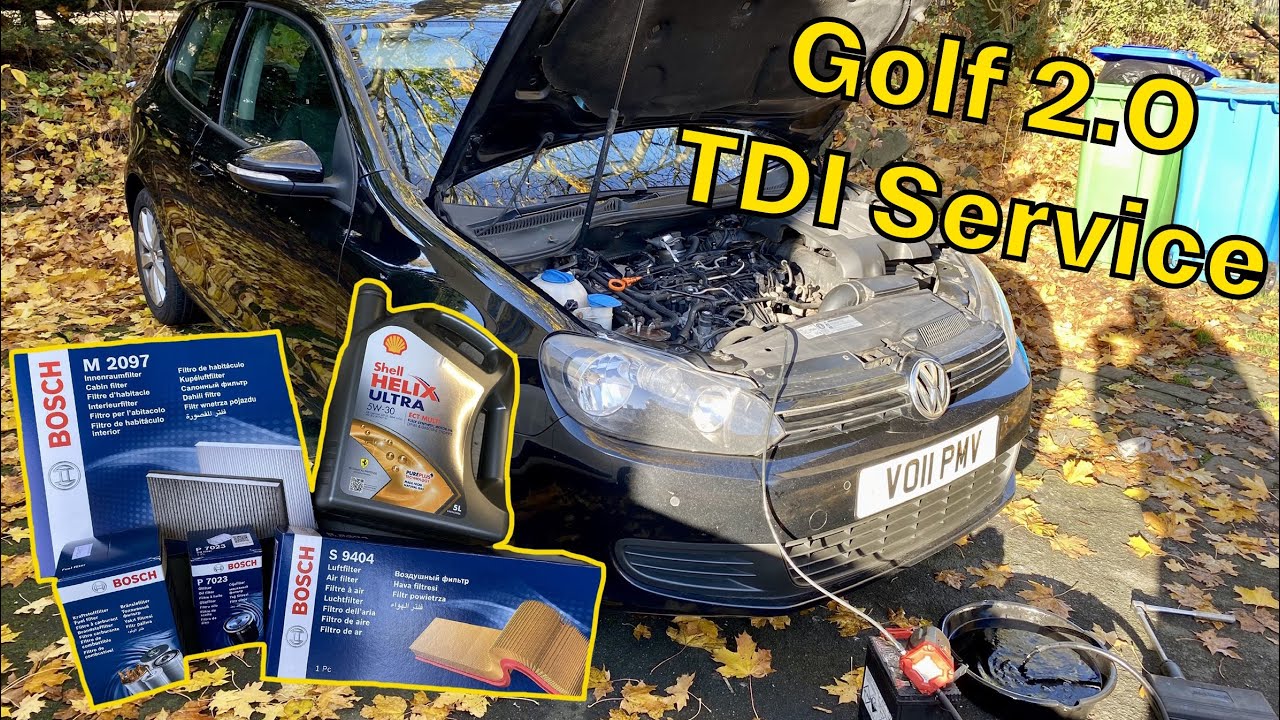 VW Golf 2.0 TDI Service / Oil Change, Fuel Filter, Air Filter + Cabin Filter DIY