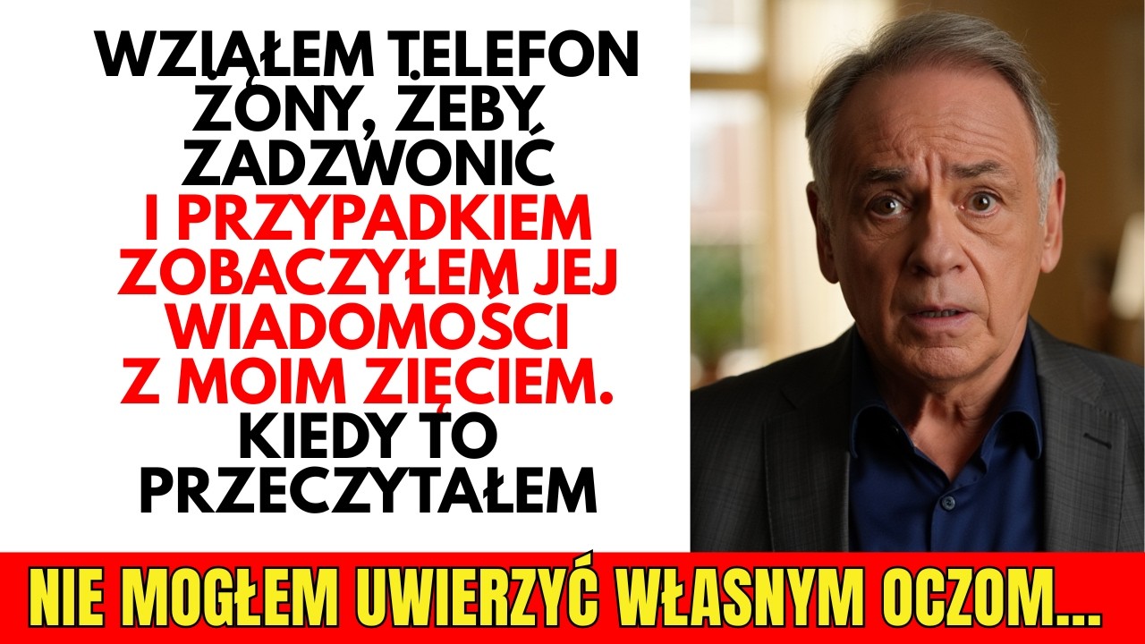 Wziąłem telefon mojej żony, żeby zadzwonić… i przeczytałem jej wiadomości z moim zięciem...