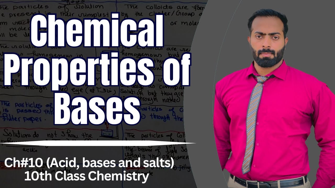 Chemical properties of bases || Chemistry class 10 chapter 10