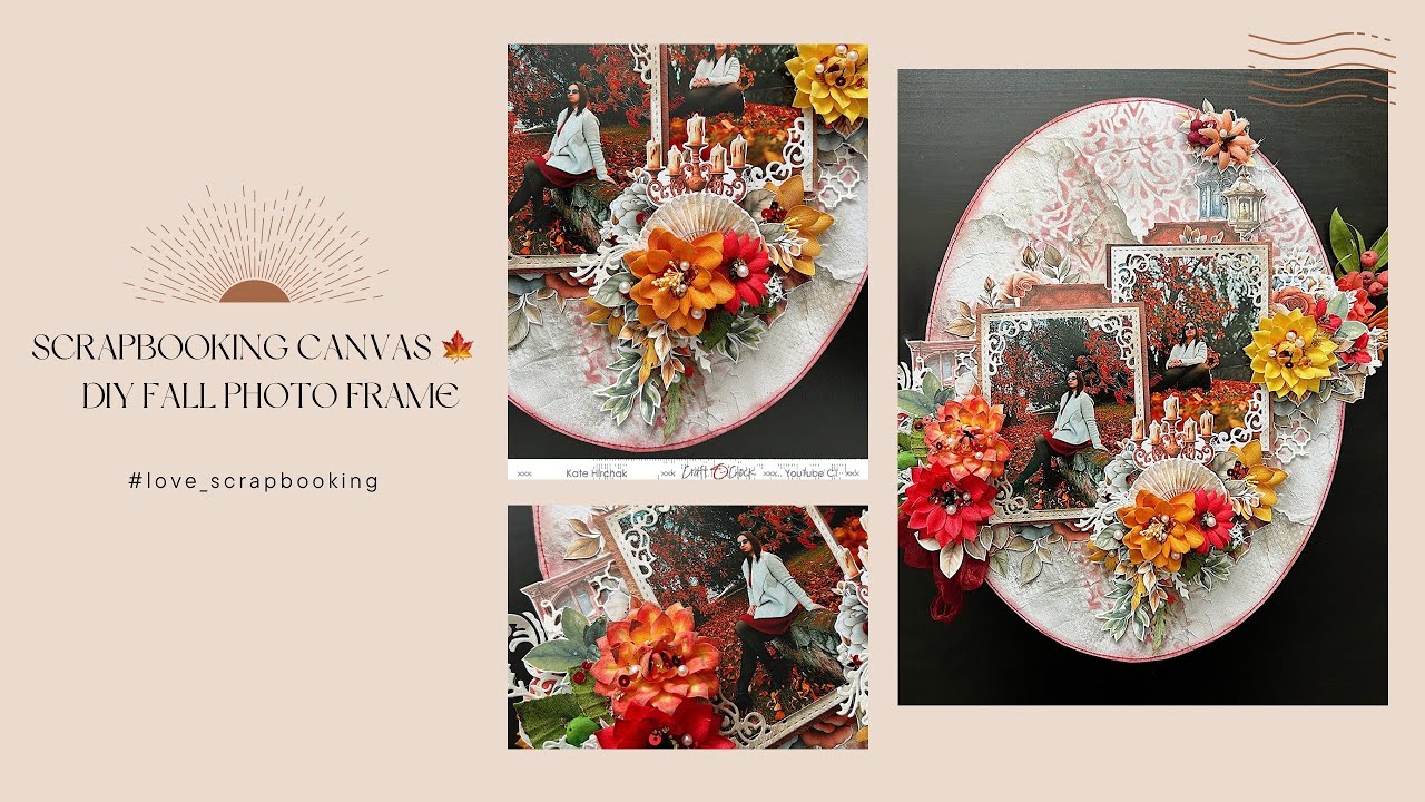 Autumn Scrapbooking Canvas 🍁 | DIY Fall Photo Frame | Осінній холст своїми руками