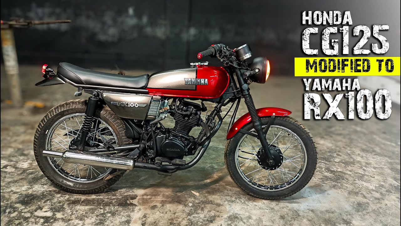 Honda CG125 modified to Yamaha RX100 in Bangladesh