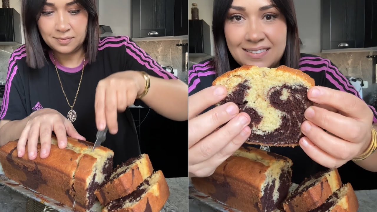كيك ماربري كيجي لذيذ cake marbr&eacute; 😋