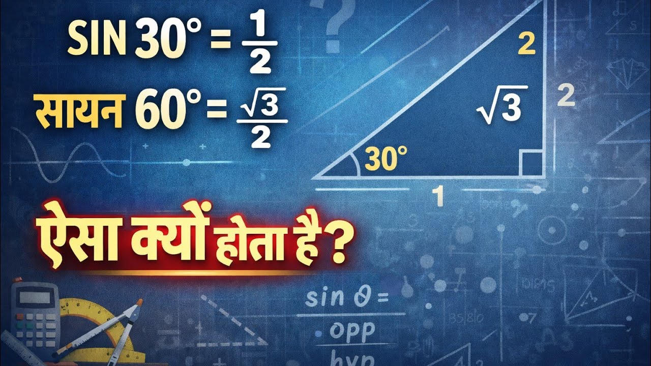 Why sin30 degree =1/2 and sin 60degree =√3/2