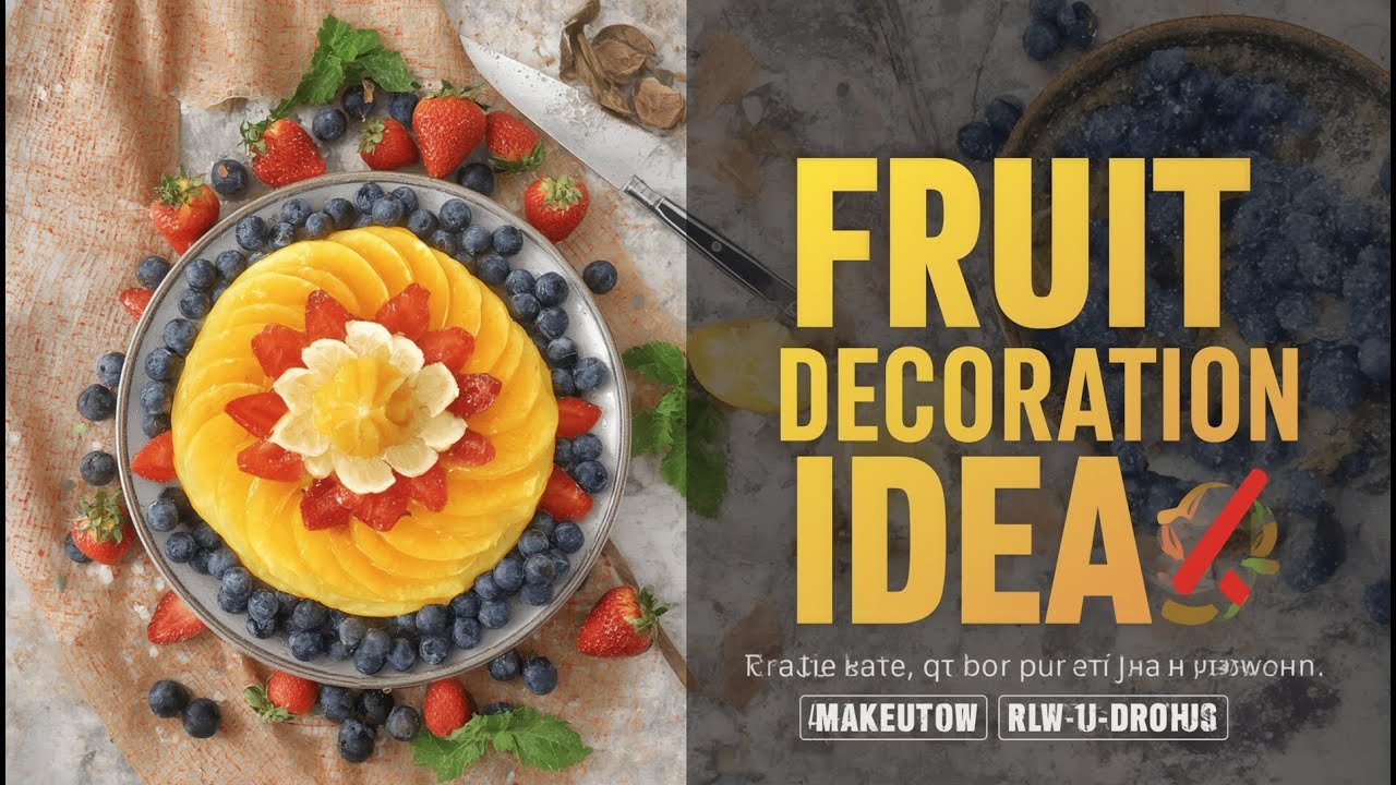 Fruit Decoration with Banana, Orange & Tomato  Creative Food Art & Garnishing Ideas