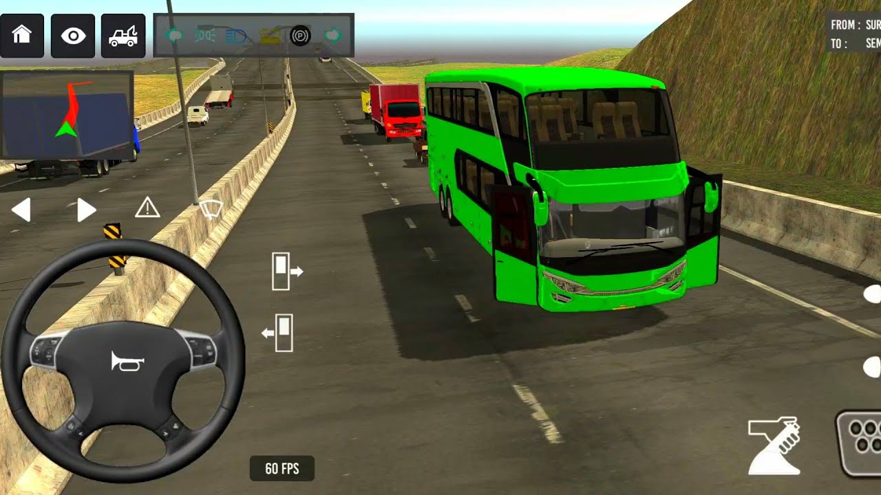 Indonesia Coach bus transportation driving | Euro bus simulator 2025 Android gameplay #game 1