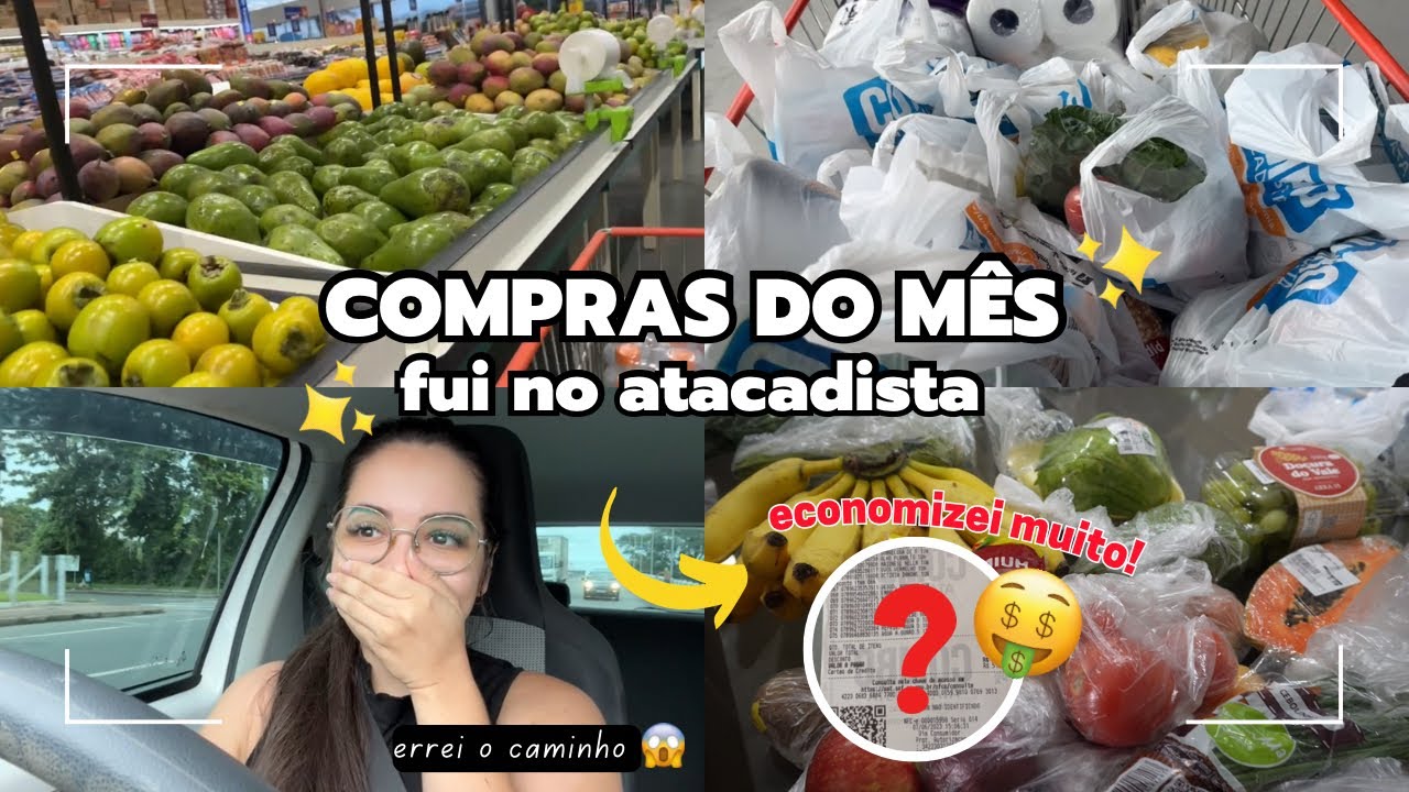 COMPRAS DO MÊS MORANDO SOZINHA | fui no atacadão + economizei muito! | MOSTREI O PREÇO DE TUDO! 🛒🤑
