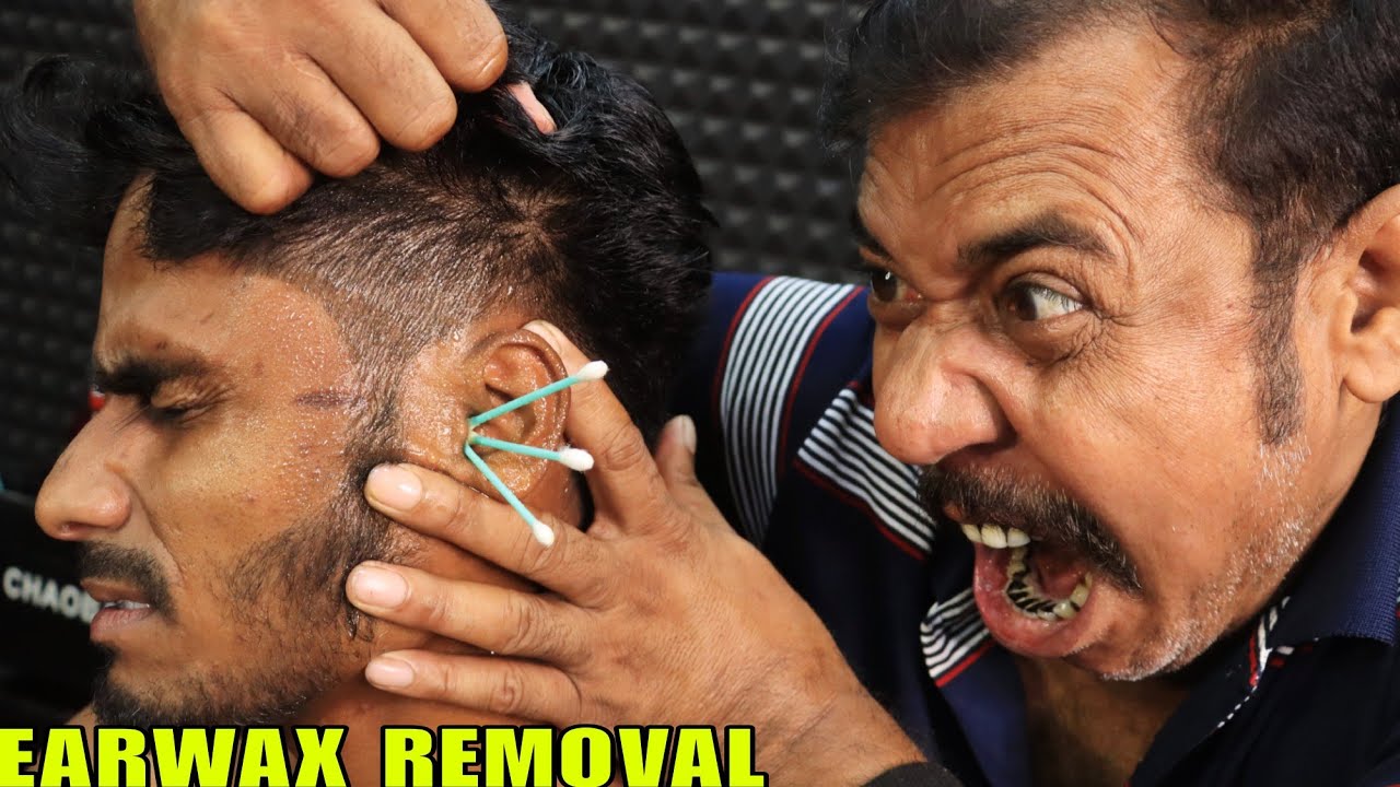 Earwax Extraction by Asim Barber | Ear Fingering & Ear Massage | Neck Cracking | Spine Cracking ASMR