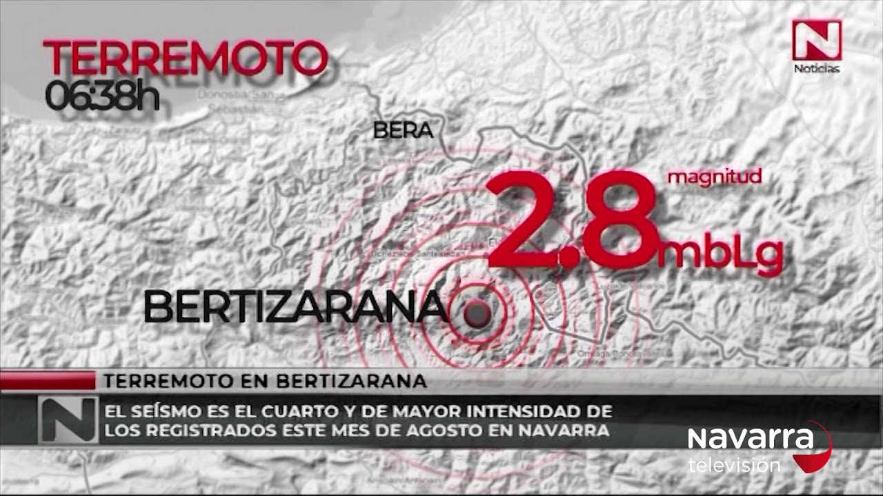 Se registra un terremoto de 2,8 grados en Bertizarana