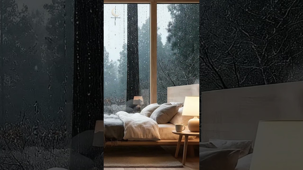 Warm Room, Forest Rain | Peaceful Sleep Music 