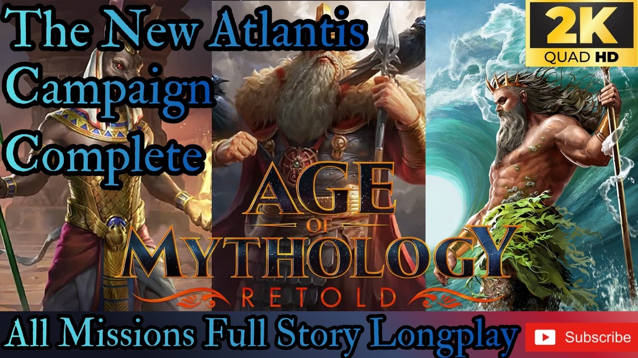 Age Of Mythology Retold The New Atlantis Complete Longplay All Missions All Cutscenes (UHD) 60FPS