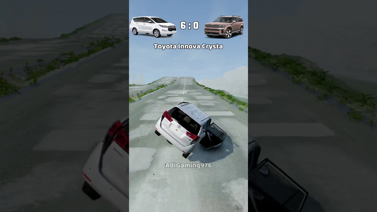 Toyota Innova Crysta 🆚 Hyundai Santa Fe - 🚗💥 Durability Test in BeamNG.drive!