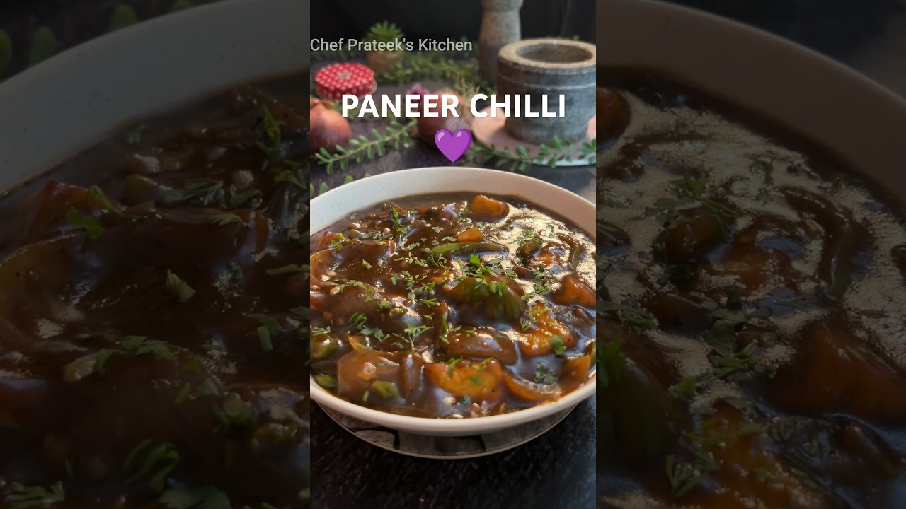Ekdum Restaurant Style Paneer Chilli 💜🤤 #paneerchilli #paneerchillirecipe #paneerrecipe #dinner
