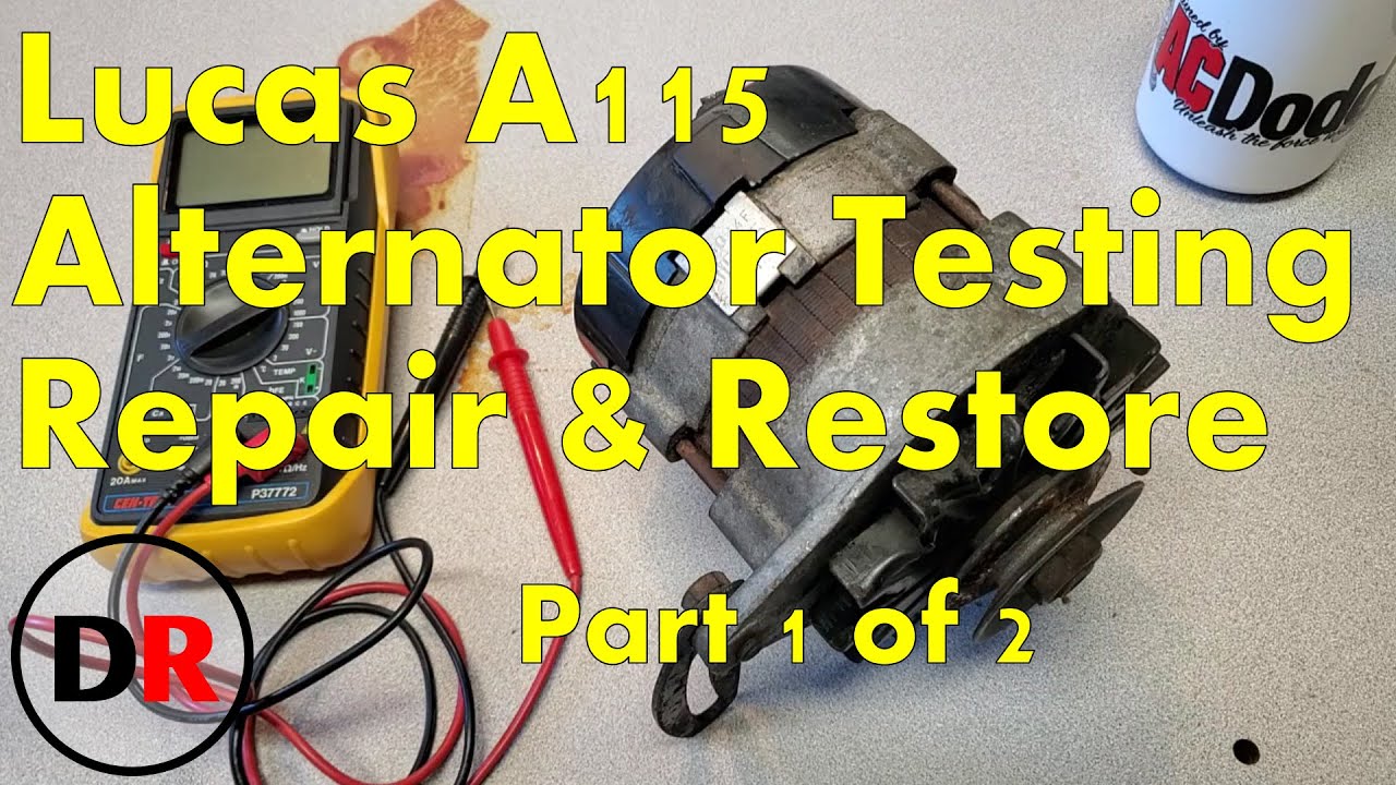 Lucas A115 Alternator Testing, Repair and Restoration. Bearings Diode Regulator Oh My!