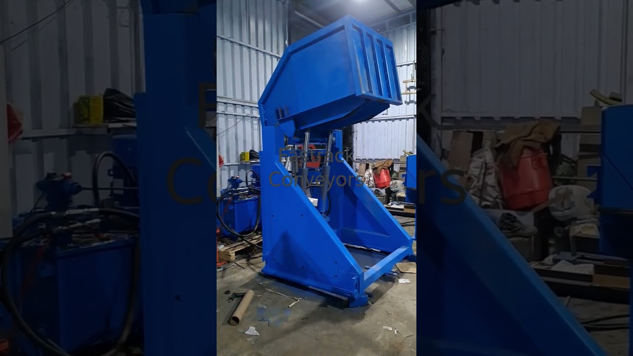 Bin Tipper for heavy duty billets bin. #conveyorcomponents #materialhandling #forgings