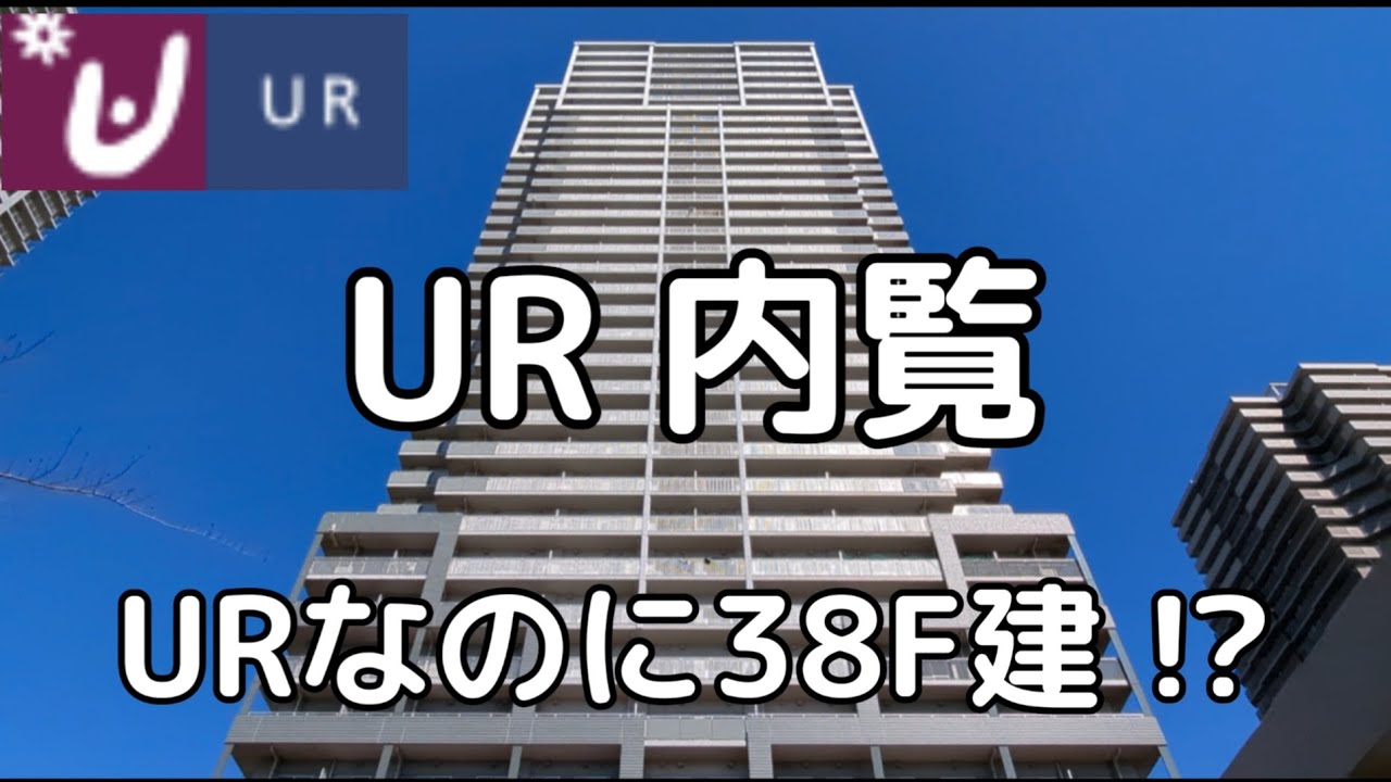 UR団地 内覧／内廊下は絨毯 天井3m 窓高2.5m 38F建て 隅田川の花火がリビングのソファから見える 68㎡ 東京23区