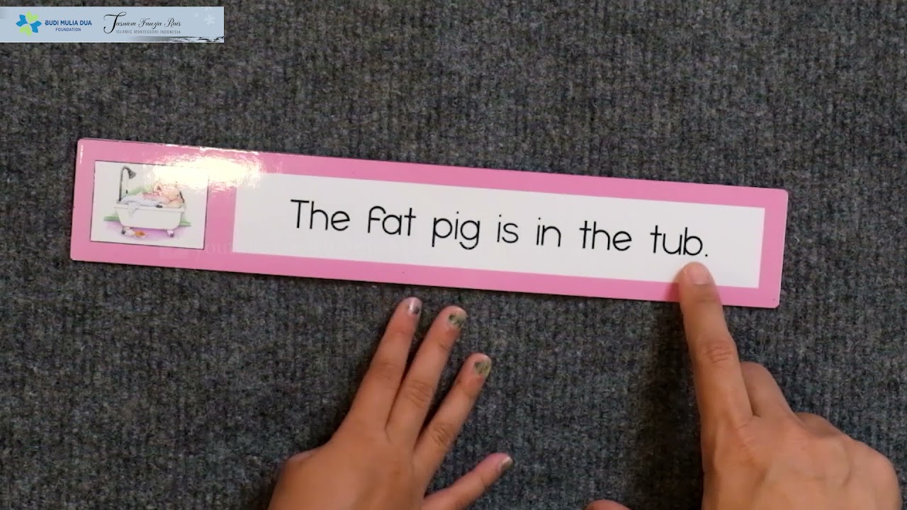 Pink Attached Sentence Strips #tasniemfauziarais #tasniemrais #IslamicMontessoriIndonesia