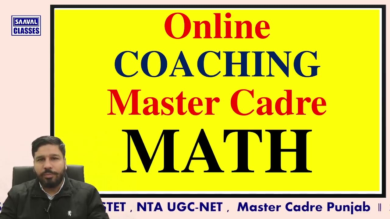 Math Master Cadre ONLINE Coaching Process | SAAVAL CLASSES, Abohar |
