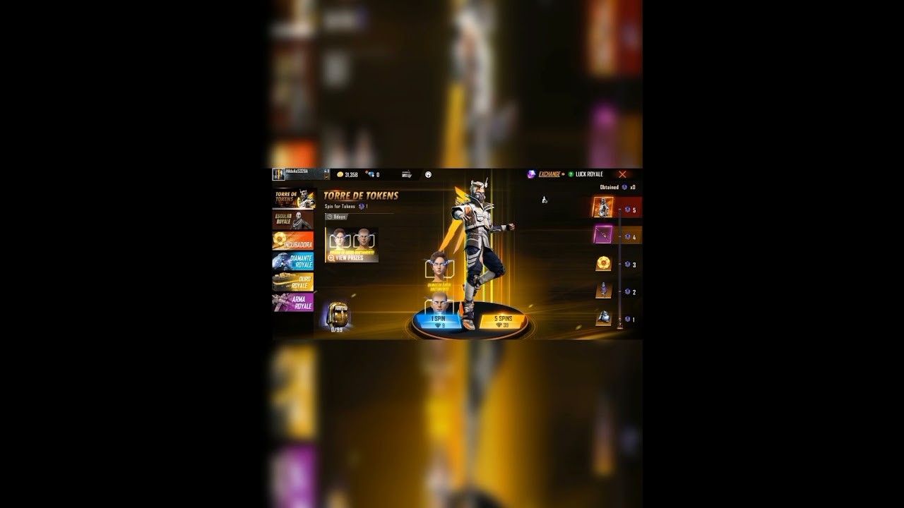 FREE FIRE NEXT TORRE DE TOKENS