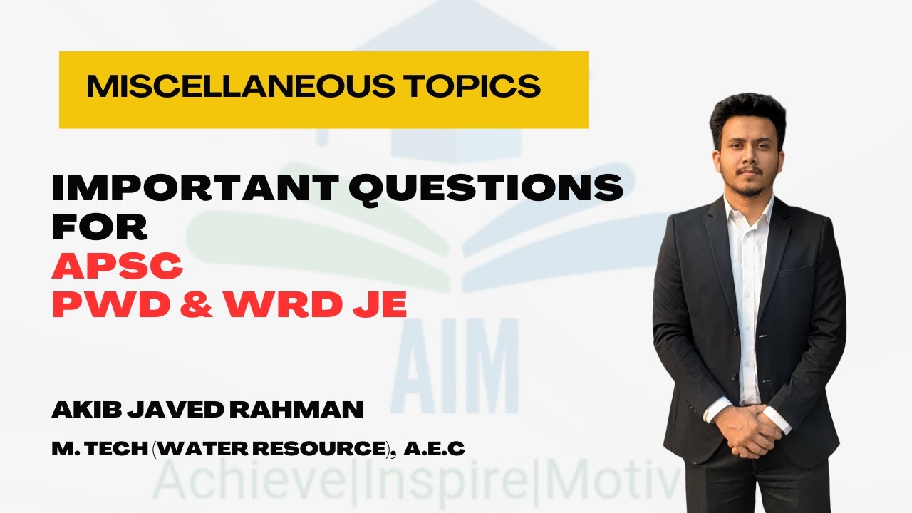 Important question for APSC AE JE |PYQ| APSC PWD JE| APSC WRD JE
