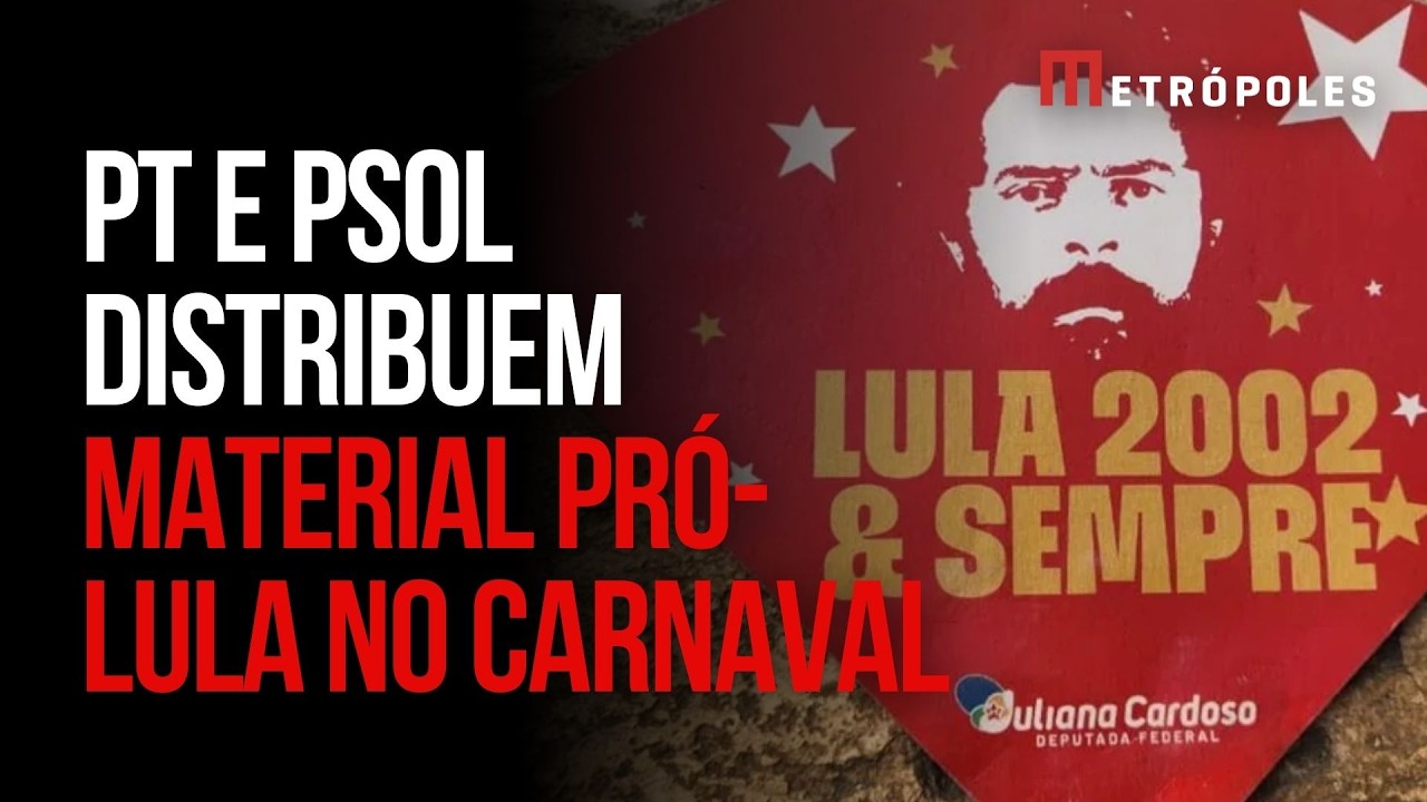 Material pró-reeleição de Lula é distribuído no Carnaval em SP
