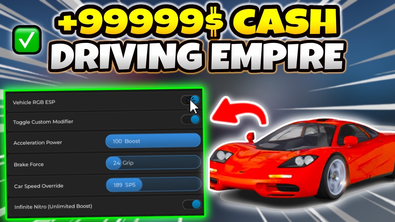 Driving Empire Script | AUTO FARM MONEY, AUTO ROB, Auto Drive