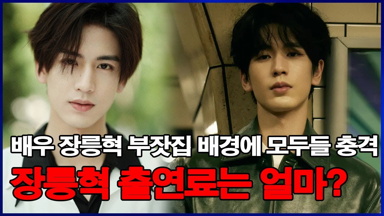 배우 장릉혁 부잣집 배경에 모두들 충격! 장릉혁 출연료는 얼마?