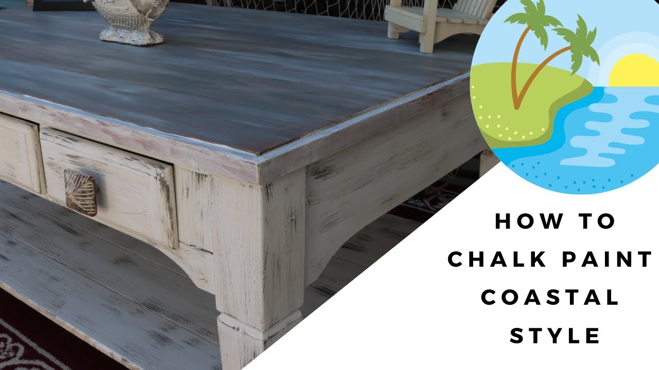 How to Chalk Paint Coastal Style Coffee Tables