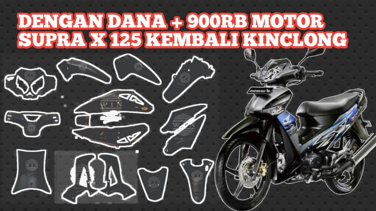 YANG KATANYA FULLSET BODY SUPRA X 125 HITAM POLOS IMITASI