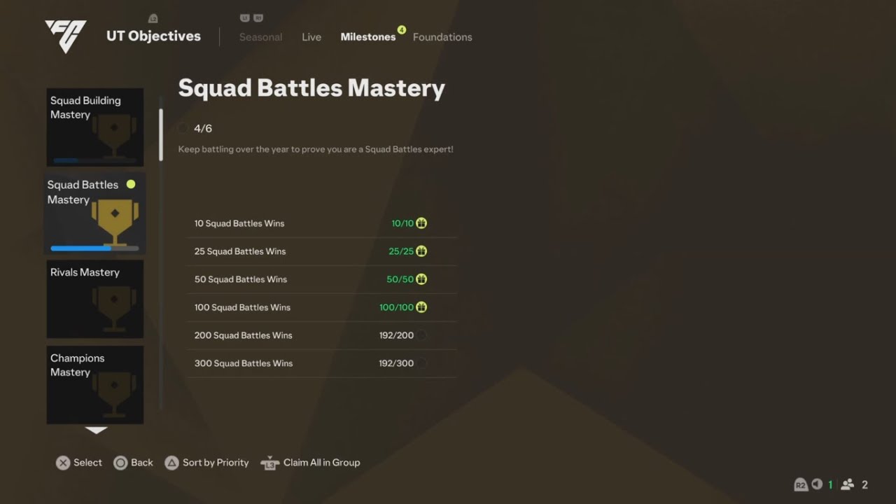 Claiming the Squad Battle's Mastery Objective in FC 25 - 300 Games for this?!?!?!