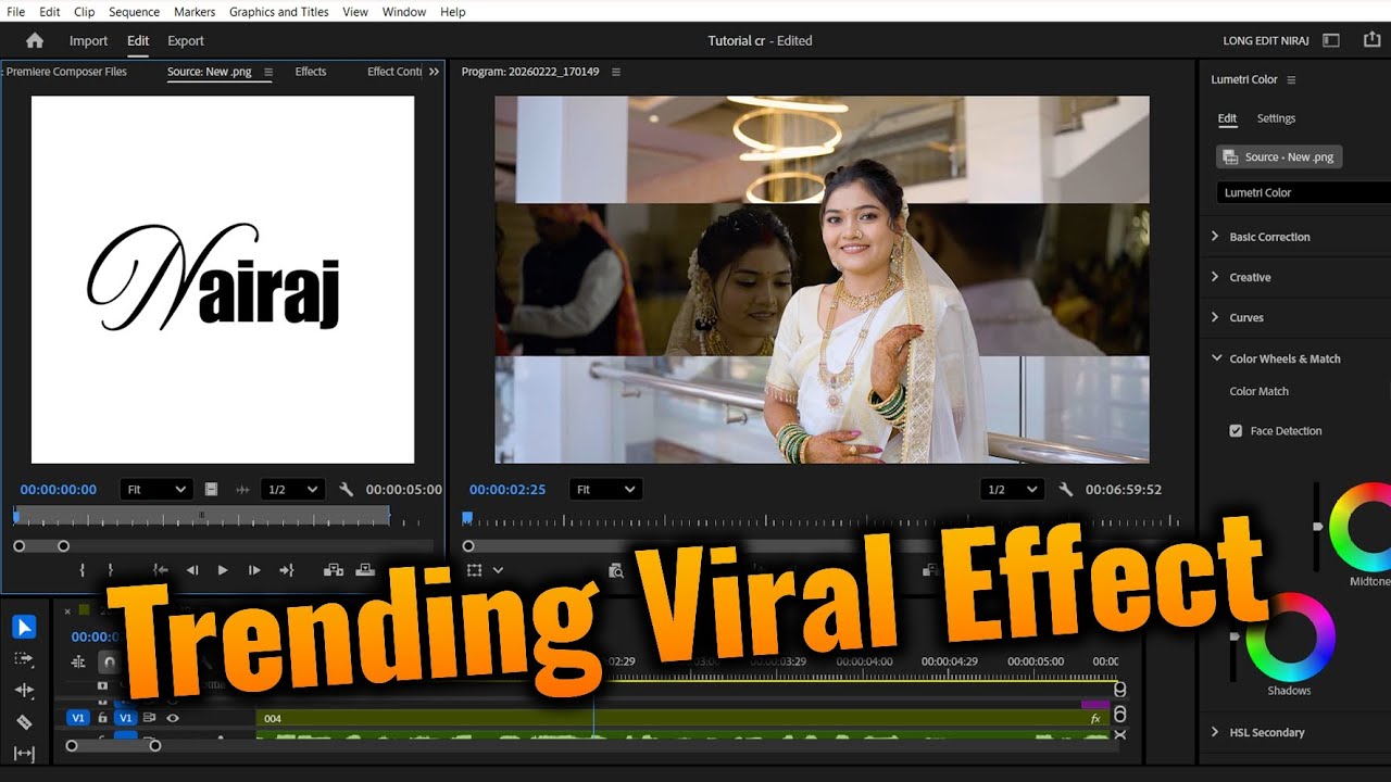 Wedding Editing Crop Trending Effect | Premiere Pro Hindi | Nairaj 