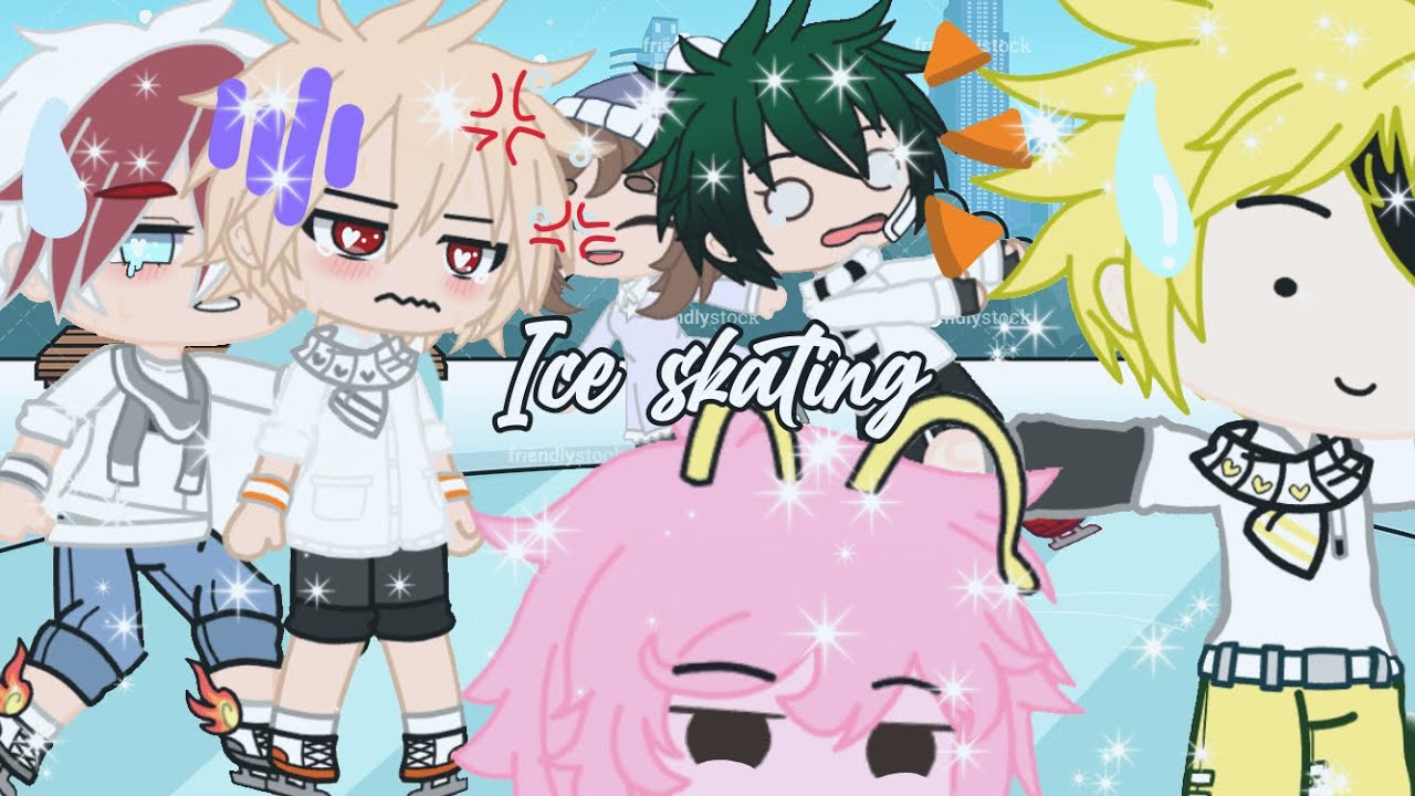 if BNHA went Ice Skating?! //Shy bakugou?// Inspired by: Butterly//Todobaku Valentines Special