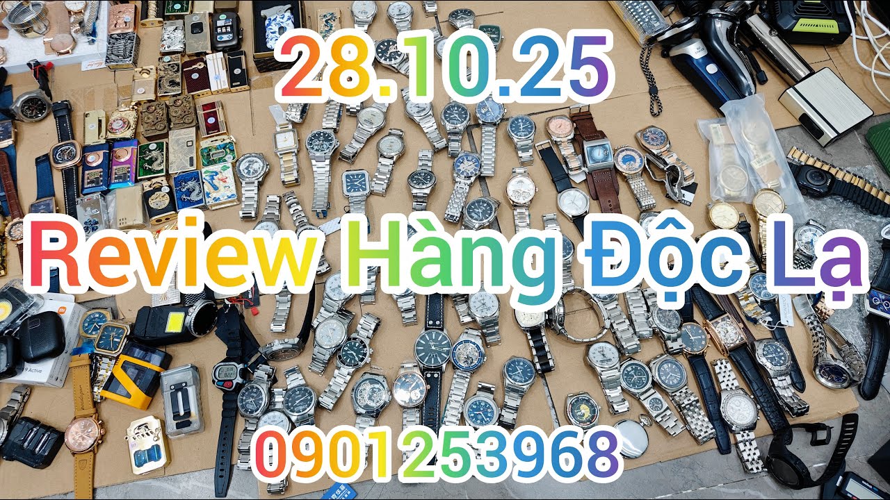 10/28/25 Review of Unique New Items: Swatch Swiss Casio Oceanus Kentex Watch, Motorola Phone Lighter