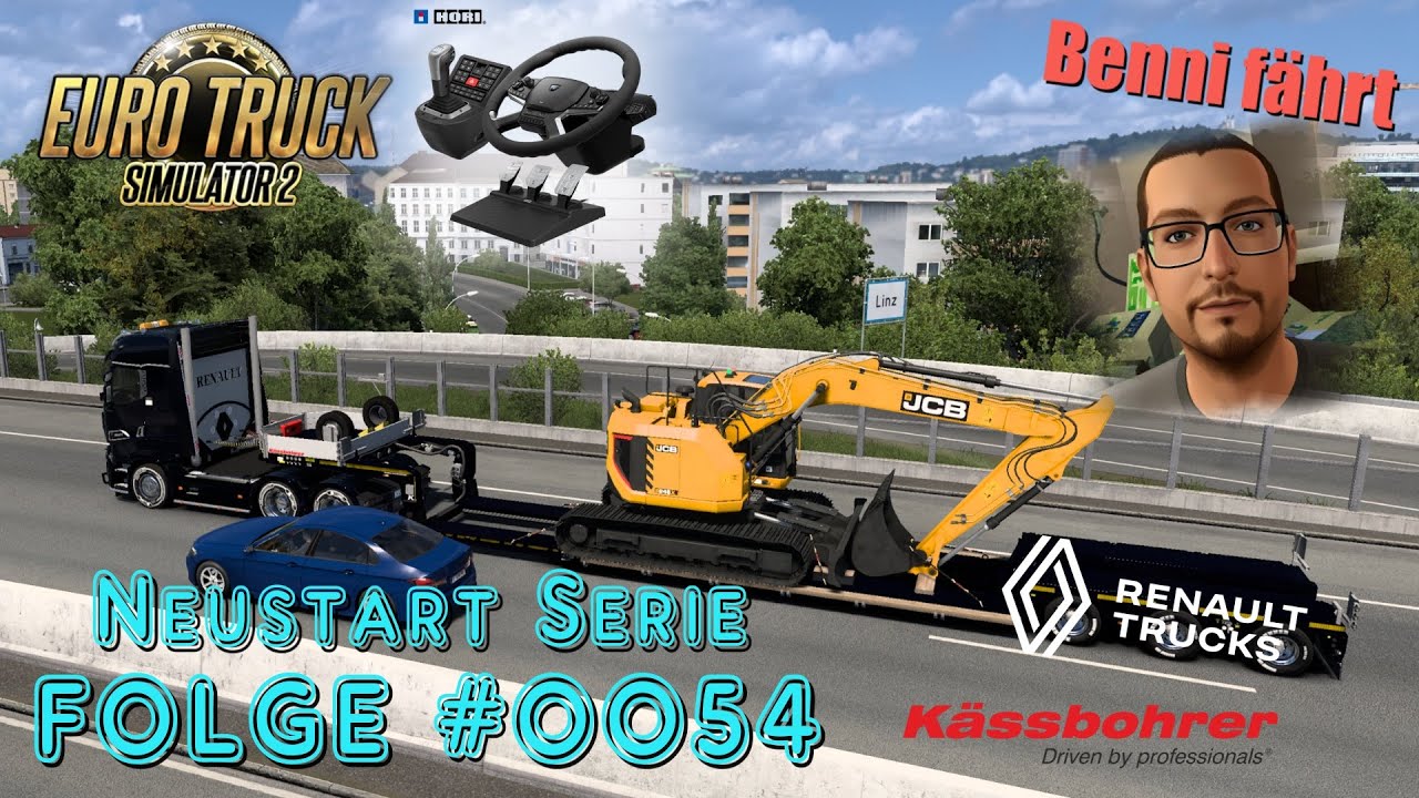 ETS2 1.56 | Neustart Serie #0054 | Linz - Mannheim, Renault T, Kässbohrer | HORI, Heavy MachineryDLC